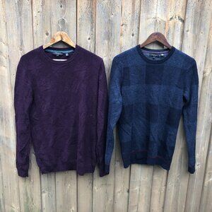 LOT OF 2 Ted Baker Wool Crewneck Sweaters Size 3